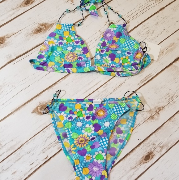 🎉HP🎉 Beautiful beaded floral bikini - Picture 6 of 8